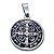 Pingente Aço Inox MEDALHA SÃO BENTO 2CM RELEVO PRATA E PRETO - Imagem 2