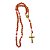 Terço FLORZINHA Nossa Senhora Aparecida contas 10mm VERMELHO - Imagem 1