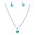 Colar Brinco Feminino CHOKER Aço Inox Pérola ESPIRAL VERDE - Imagem 3