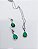 Conjunto Colar Brinco zircônia Ponto Luz GOTA VERDE AÇO INOX - Imagem 10