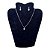 Conjunto FEMININO Ponto Luz zircônia AÇO INOX Colar Brinco - Imagem 5