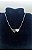 Colar CHOKER FEMININO AÇO INOX 2 CORAÇÃES PRATA CORRENTE - Imagem 4