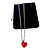 Colar CHOKER FEMININO AÇO INOX Ponto De Luz CORAÇÃO VERMELHO - Imagem 1