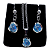 Colar Brinco Feminino CHOKER Aço Inox Pérola ESPIRAL azul - Imagem 6