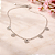 Colar CHOKER FEMININO AÇO INOX 5 ROSA FLOR Elegante PRATA - Imagem 4