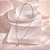 Colar CHOKER Duplo Luxo Brilhante Gota ROSA e Ponto de Luz - Imagem 1