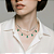 Colar CHOKER AÇO INOXIDAVEL Duplo Luxo SNAKE + GOTA VERDE - Imagem 2