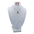 Conjunto Colar Brinco Coração Vermelho Aço Inox Zircônia Lux - Imagem 4