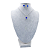 Conjunto Colar Brinco Coração AZUL Aço Inox Zircônia Luxo - Imagem 2