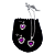 Conjunto Colar Brinco Coração ROXO Aço Inox Zircônia Luxo - Imagem 3