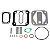 Jogo De Reparo Compressor LK38 80mm Knorr K001389 SEB01586 - Imagem 1