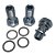 Kit Parafuso Oco 12mm 3 Furos + Arruelas Alumínio C/ 3 Peças - Imagem 1