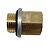 Adaptador Macho Latão M16x1,5mm X 1/4 Npt (13,2mm) Fêmea - Imagem 1