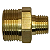 Niple Adaptador Macho M22x1,5mm X 1/4 Npt Macho - Imagem 1