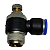 Regulador de Fluxo Tubo 12 x Rosca 1/2 Npt - Imagem 1