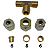 Tee União Porca Anilha Redução Tubos 6mm X 8mm X 6mm - Imagem 4