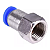 Conector Fêmea Instantâneo Tubo 4mm x Rosca 1/8 - Imagem 2