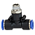 Tee Macho Central Instantâneo Tubo 4mm x 1/4 Npt - Imagem 1