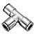 Tee União Emenda Metal Tubo 6mm - Imagem 1
