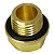Tampão Macho Sextavado c/ Oring M10x1,0mm Latão - Imagem 2