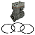 Jogo Anéis Compressor Ar 92mm - 91,940mm STD Voith LP 490 - Imagem 3