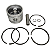 Jogo Pistão e Anéis Compressor LK 15 75mm MB Motor OM 366 - Imagem 1