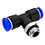 Tee Macho Central Instantâneo Tubo 8mm x 1/8 Bsp - Imagem 1