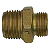 Niple Adaptador Rosca Macho 1/2 Npt x M18x1,5mm - Imagem 1