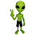Boneco Alienígena ET Extraterrestre Verde 3D 30cm - Imagem 1