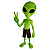 Boneco Alienígena ET Extraterrestre Verde 3D 30cm - Imagem 5