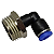 Cotovelo Macho Instantâneo Tubo 4mm x Rosca 3/8 Npt - Imagem 3