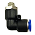 Cotovelo Macho Instantâneo Tubo 3/8 x Rosca 1/8 Npt - Imagem 1