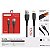 CABO DE DADOS TURBO USB PARA IPHONE 1M 5V 2.1A TOMATE TC-101L - Imagem 1