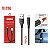 CABO DE DADOS TURBO USB PARA IPHONE 1.2M 5V 2.4A TOMATE TC-215L - Imagem 1