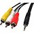 CABO 3RCA PARA P3 1.5M TOMATE MCB-032YO - Imagem 3