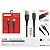CABO DE DADOS TURBO USB PARA IPHONE 1M 5V 2.1A TOMATE TC-101L - Imagem 1