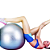 BOLA INFLAVEL PARA ATIVIDADE FISICA/ YOGA EM PVC 65CM OPAPRO OPA-Y002 - Imagem 2