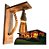 Kit 2 Arandela Parede Madeira Retro Vintage Rustic Bar+lampadas - Imagem 1