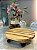 Suporte Para Vaso De Plantas Redondo Pinus com verniz  Suporte 39 cm Jardim Suculentas Carrinho - Imagem 3