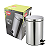Lixeira com pedal Inox - 12L - Imagem 1