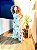 VESTIDO CAMILA ESTILO FARM - VISCOCREPE - AZUL- TAMANHO - ÚNICO - Imagem 2