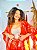 CONJUNTO KIMONO LETÍCIA -  COLEÇÃO - VERÃO -LARANJA - Imagem 1