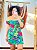 VESTIDO LASTEX ESTAMPADO MANGA CURTA -CURTO - VERÃO  -VERDE- CREPE - Imagem 4