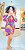 VESTIDO LASTEX ESTAMPADO -CURTO - VERÃO  -ROSA- CREPE - Imagem 2