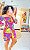 VESTIDO LASTEX ESTAMPADO -CURTO - VERÃO  -ROSA- CREPE - Imagem 1