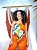 CROPPED “ V” - ALTO VERÃO - LARANJA -VISCOSE PRÉ LAVADO - Imagem 2