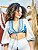 CROPPED GABRIELA - ALTO VERÃO - AZUL -VISCOSE PRÉ LAVADO - Imagem 3
