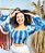 CROPPED LASTEX- ALTO VERÃO - AZUL -VISCOSE PRÉ LAVADO - Imagem 2