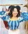 CROPPED LASTEX- ALTO VERÃO - AZUL -VISCOSE PRÉ LAVADO - Imagem 6