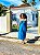 VESTIDO GIULIA - ITÁLIA-AZUL- VISCOSE 70% LINHO 30% - Imagem 1
